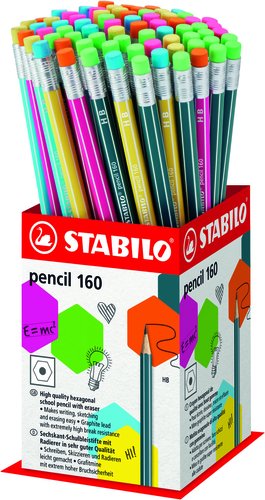 [9936996] STABILO - LAPIZ de GRAFITO HEXAGONAL CON GOMA 2160 HB EXPOSITOR de 72 (Ref.2160/72-1HB)