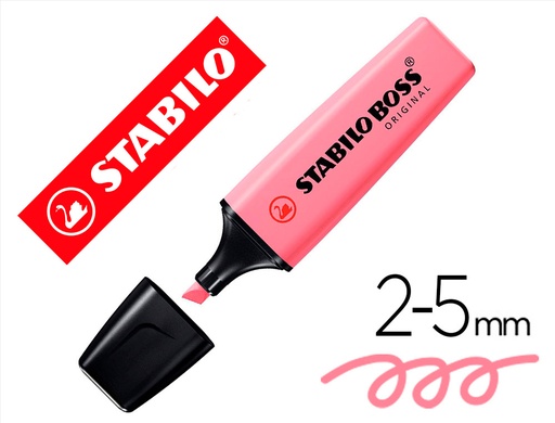 [9156912] STABILO - Rotulador boss fluorescente 70 pastel rosa cerezo en flor (Ref. 70/150)