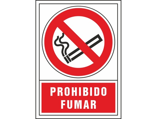 [2076024] SYSSA - PICTOGRAMA SEÑAL DE PROHIBICION PROHIBIDO FUMAR EN PVC 245X345 MM (Ref.3001)