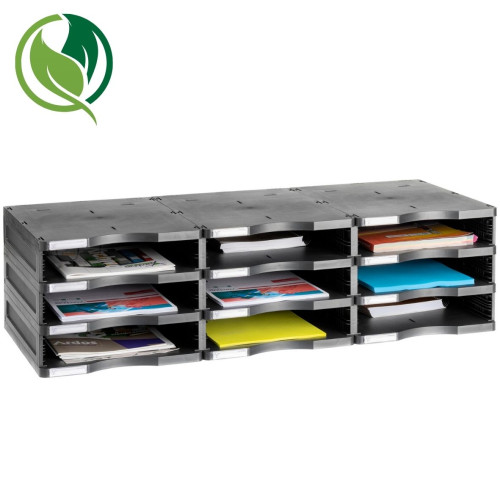 [9936892] ARCHIVO 2000 - MODULO ARCHIVODOC A4 APAISADO 9 CAJONES ESTANDAR NEGRO (Ref.6533 NE)