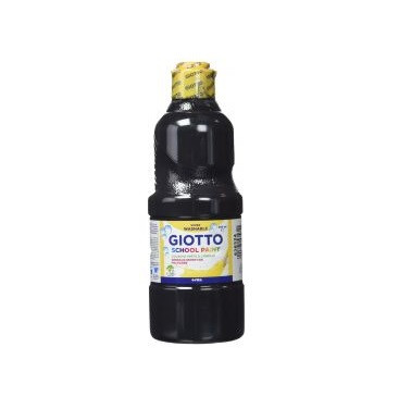 [9073604] GIOTTO - Témpera LAVABLE BOTELLA 500 ML. COLOR NEGRO (Ref.535324)