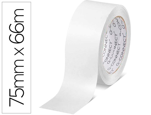 [2063585] Q-CONNECT - CINTA ADHESIVA POLIPROPILENO BLANCA 66 MT X 75 MM PARA EMBALAJE (Ref.KF11211)