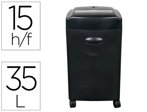 [2054986] Q-CONNECT - DESTRUCTORA DE DOCUMENTOS CAPACIDAD DE CORTE 15 H DESTRUYE GRAPAS CLIPS CD Y TARJETAS (Ref.KF15553)