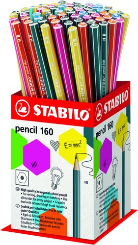 [9936995] STABILO - LAPIZ de GRAFITO HEXAGONAL 160 HB EXPOSITOR de 72 (Ref.160/72-1HB)
