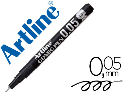 [2079908] ARTLINE - ROTULADOR CALIBRADO MICROMETRICO NEGRO COMIC PEN EK-2805 PUNTA POLIACETAL 0,05 MM RESISTENTE AL AGUA (Ref.EK-2805 NE)