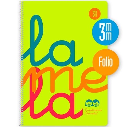 [1934003] LAMELA - Cuaderno Fº polipropileno C3 80 hojas 90 grs amarillo (Ref.7FTP003A)