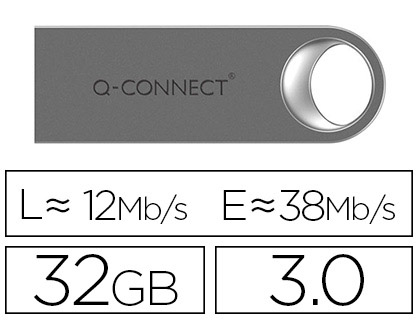 [2150865] Q-CONNECT - MEMORIA USB FLASH PREMIUM 32 GB 3.0 (CANON L.P.I. 0,24€ Incluido) (Ref.KF11502)