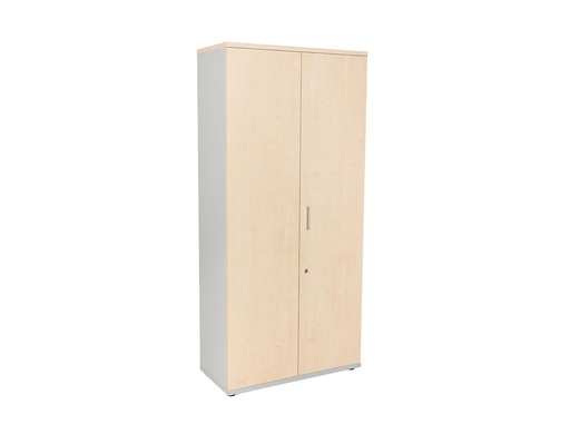 [9150599] ROCADA - ARMARIO CON CUATRO ESTANTES Y DOS PUERTAS SERIE STORE 195X90X45 CM ACABADO AB01 ALUMINIO/HAYA (Ref.1104AB01)