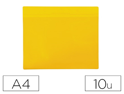 [2063064] TARIFOLD - FUNDA MAGNETICA DIN A4 HORIZONTAL IDENTIFICACION PALETS Y ESTANTERIAS AMARILLO PACK DE 10 UNIDADES (Ref.162044)
