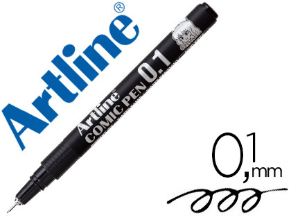 [2079909] ARTLINE - ROTULADOR CALIBRADO MICROMETRICO NEGRO COMIC PEN EK-281 PUNTA POLIACETAL 0,1 MM RESISTENTE AL AGUA (Ref.EK-281 NE)