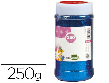 [2075040] LIDERPAPEL - PURPURINA FANTASIA COLOR AZUL METALIZADO BOTE DE 250 GR (Ref.PU16)