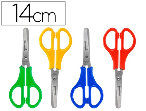 [2018626] LIDERPAPEL - TIJERA ESCOLAR PS-52-D CON FUNDA 14 CM (Ref.TI04)