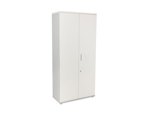 [9150601] ROCADA - ARMARIO CON CUATRO ESTANTES Y DOS PUERTAS SERIE STORE 195X90X45 CM ACABADO AB04 ALUMINIO/BLANCO (Ref.1104AB04)