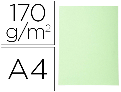 [2152624] EXACOMPTA - Subcarpetas Foldyne Caja 100 ud A4/folio Cartulina reciclada Verde claro 180 G (Ref.420013E)