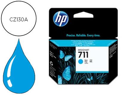 [9079828] HP ( HEWLETT PACKARD ) - Cartuchos ORIGINALES Inyección De Tinta 711 Cyan 29ml (Ref.CZ130A)