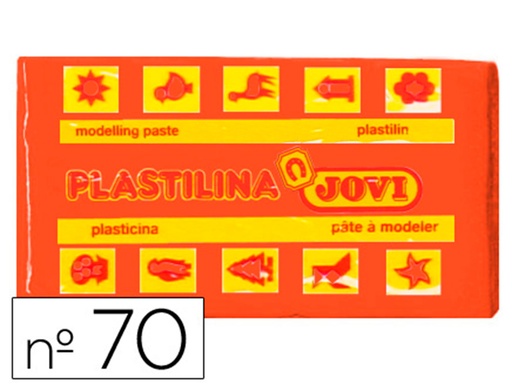 [2022126] JOVI - PLASTILINA 70 NARANJA -UNIDAD -TAMAÑO PEQUEÑO (Ref.70-04)