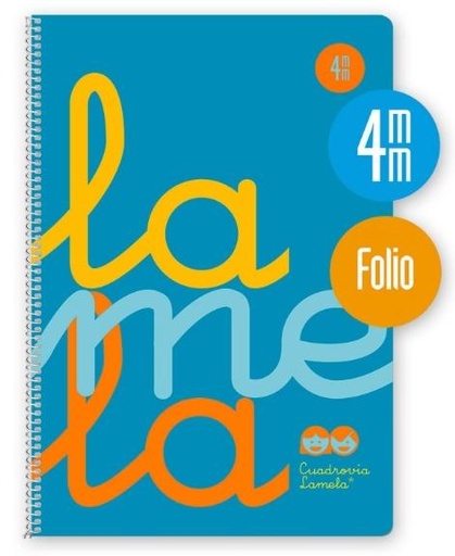 [1934012] LAMELA - Cuaderno Fº polipropileno C4 80 hojas 90 grs azul (Ref.7FTP004B)