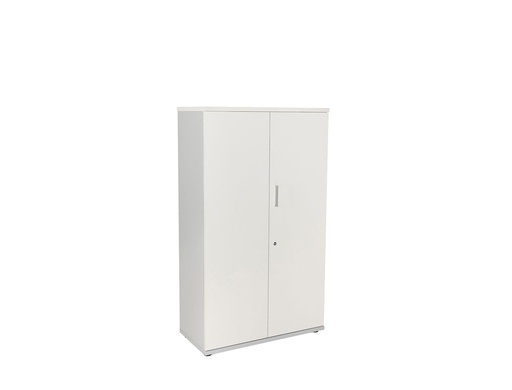 [9150619] ROCADA - ARMARIO CON CUATRO ESTANTES Y DOS PUERTAS SERIE STORE 156X90X45 CM ACABADO AB04 ALUMINIO/BLANCO (Ref.1058AB04)