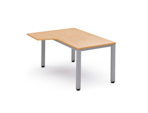 [2078227] ROCADA - MESA SERIE EXECUTIVE 160X120 CM IZQUIERDA ACABADO AD01 ALUMINIO/HAYA (Ref.2053AD01)