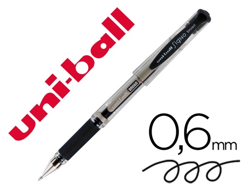 [9059078] UNI-BALL - Roller UM-153Signo Broad Negro Bola 1 mm Tinta gel (Ref.653105000)