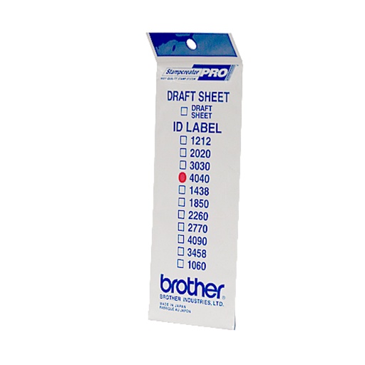[9046033] BROTHER - Etiqueta precortada 40X40mm Blanco (Ref.ID4040)