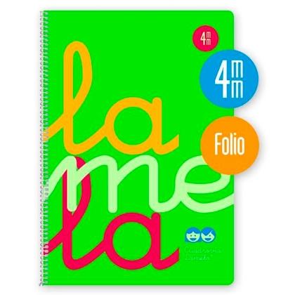 [1934011] LAMELA - Cuaderno Fº polipropileno C4 80 hojas 90 grs verde (Ref.7FTP004V)
