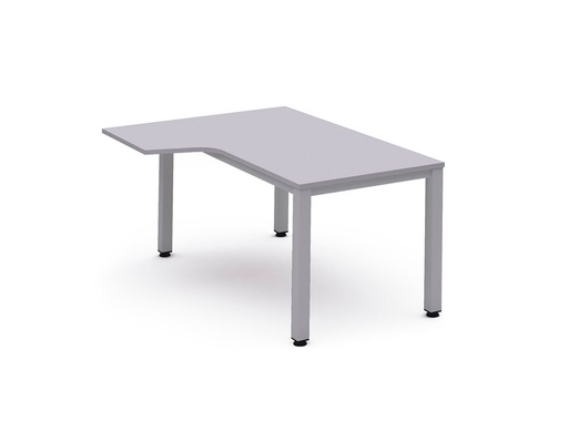 [2078228] ROCADA - MESA SERIE EXECUTIVE 160X120 CM IZQUIERDA ACABADO AD02 ALUMINIO/GRIS (Ref.2053AD02)