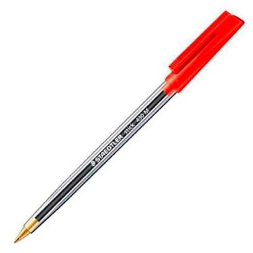 [2009635] STAEDTLER - BOLIGRAFO STICK ROJO CON CAPUCHON (Ref.430M2CP5)