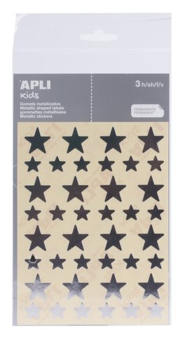 [2071944] APLI - GOMETS ESTRELLA PLATA BOLSA CON 3 HOJAS (Ref.11806)