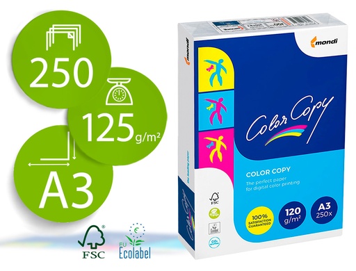 [9057303] COLOR COPY - Papel impresión Laser Color 250h 120 g. A3 (Ref.CCA3120)