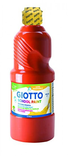 [9073594] GIOTTO - Témpera LAVABLE BOTELLA 500 ML. COLOR ROJO (Ref.535308)