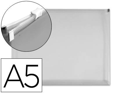 [2037582] LIDERPAPEL - CARPETA DOSSIER A5 CIERRE DE CREMALLERA TRANSPARENTE (Ref.DS08)