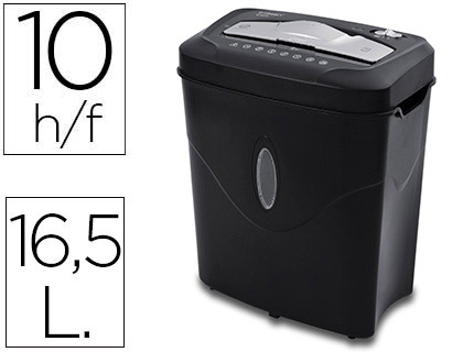 [2054989] Q-CONNECT - DESTRUCTORA DE DOCUMENTOS CAPACIDAD DE CORTE 10 H DESTRUYE GRAPAS CLIPS CD Y TARJETAS (Ref.KF17974)