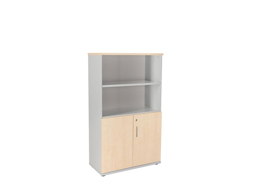 [9150614] ROCADA - ARMARIO CON DOS ESTANTES Y DOS PUERTAS INFERIORES SERIE STORE 156X90X45 CM ACABADO AB01 (Ref.1057AB01)