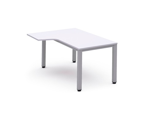 [2078230] ROCADA - MESA SERIE EXECUTIVE 160X120 CM IZQUIERDA ACABADO AD04 ALUMINIO/BLANCO (Ref.2053AD04)