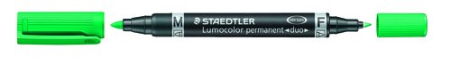 [1949318] STAEDTLER - Marcador LUMOCOLOR DUO VERDE ANCHOS DE TRAZO: 0,6 Y 1,5 MM. (Ref.348-5)