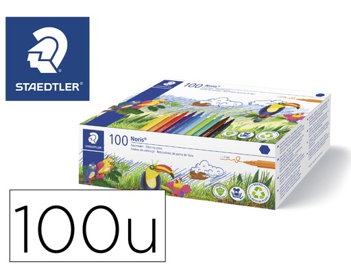 [9152333] STAEDTLER - Rotulador noris club caja de 100 unidades surtidas 10 x color (Ref. 326 C100)