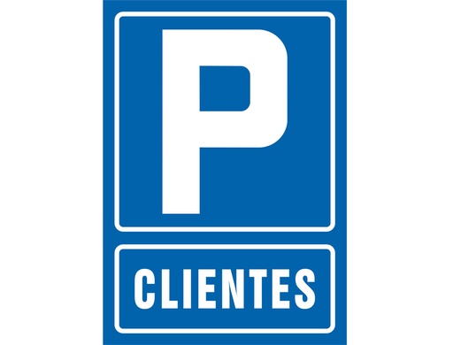 [2076061] SYSSA - PICTOGRAMA SEÑAL DE PARKING CLIENTES EN PVC 210X297 MM (Ref.101)