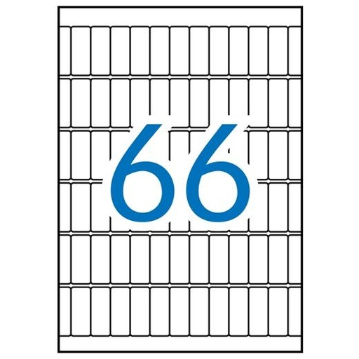 [2079554] APLI - Etiqueta adhesiva blanca 12x30 mm sobre a5 de 990 unidades (Ref. 1861)