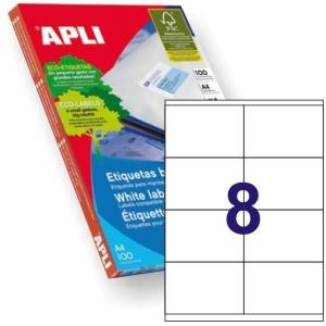 [1002647] APLI - Etiquetas ILC Caja 100 hojas 800 ud 105x70 Blancas (Ref.1292)