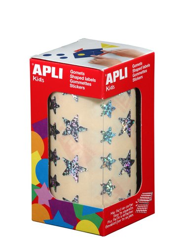 [1946025] APLI - Rollo 59 HOJAS GOMETS ESTRELLAS HOLOGRÁFICAS GRANDES Y PEQUEÑAS (Ref.11635)