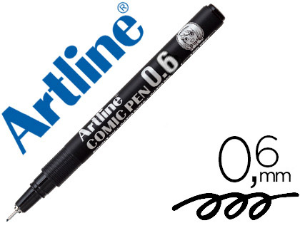 [2079914] ARTLINE - ROTULADOR CALIBRADO MICROMETRICO NEGRO COMIC PEN EK-286 PUNTA POLIACETAL 0,6 MM RESISTENTE AL AGUA (Ref.EK-286 NE)