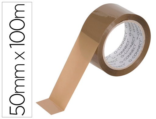 [2062871] Q-CONNECT - CINTA ADHESIVA POLIPROPILENO HAVANA 100 MT X 50 MM -PARA EMBALAJE (Ref.KF11445)