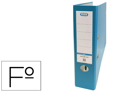 [2155520] ELBA - Archivador rado top palanca fº lomo 80mm fabricado plástico color turquesa (Ref.400085039)