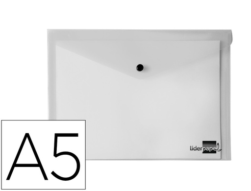 [2028983] LIDERPAPEL - CARPETA DOSSIER BROCHE 34354 POLIPROPILENO DIN A5 TRANSPARENTE (Ref.DS21)
