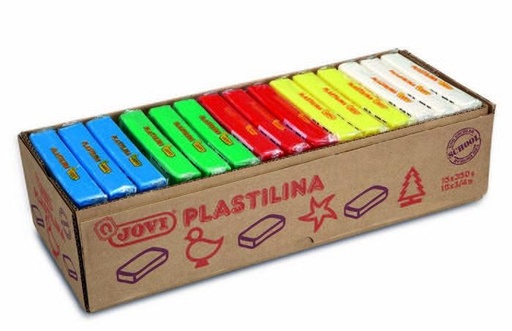 [9931249] JOVI - PLASTILINA 72 PASTILLA 350 gr. SURTIDO CAJA DE 15 (3*5 col) (Ref.72B)