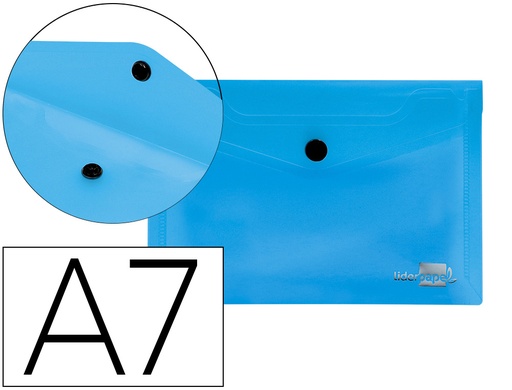 [2032848] LIDERPAPEL - CARPETA DOSSIER BROCHE 44222 POLIPROPILENO DIN A7 AZUL SERIE FROSTY (Ref.DS40)