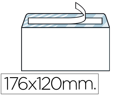[2031922] LIDERPAPEL - SOBRE N.9 BLANCO COMERCIAL NORMALIZADO 120X176MM TIRA DE SILICONA CAJA DE 500 UNIDADES (Ref.SB11)