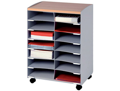 [9078509] PAPERFLOW - MODULO FAST- CON 14 CASILLAS Y RUEDAS PIVOTANTES COLOR GRIS 720X514X330 MM (Ref.DC14N.02.23)
