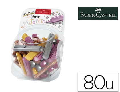 [9156613] FABER CASTELL - Rotulador faber fluorescente texliner 46 color metalico bombonera 80 unidades colores surtidos (Ref. 154619)